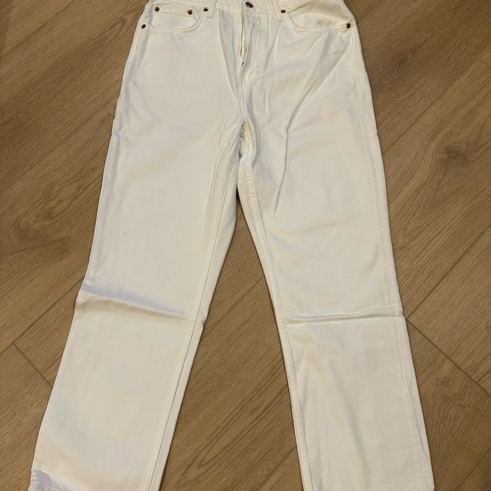 Topshop Ivory Denim Pants